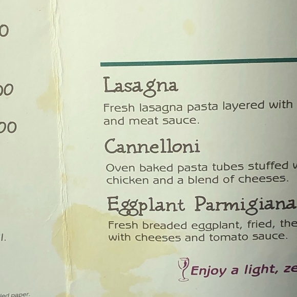 olive garden Kitchen Vintage Olive Garden Restaurant Menu 9931983